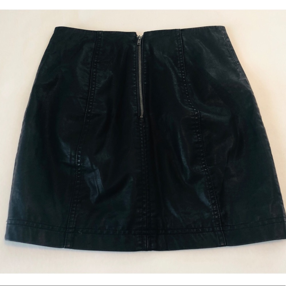Free People Faux Leather Mini Skirt - Picture 3 of 4